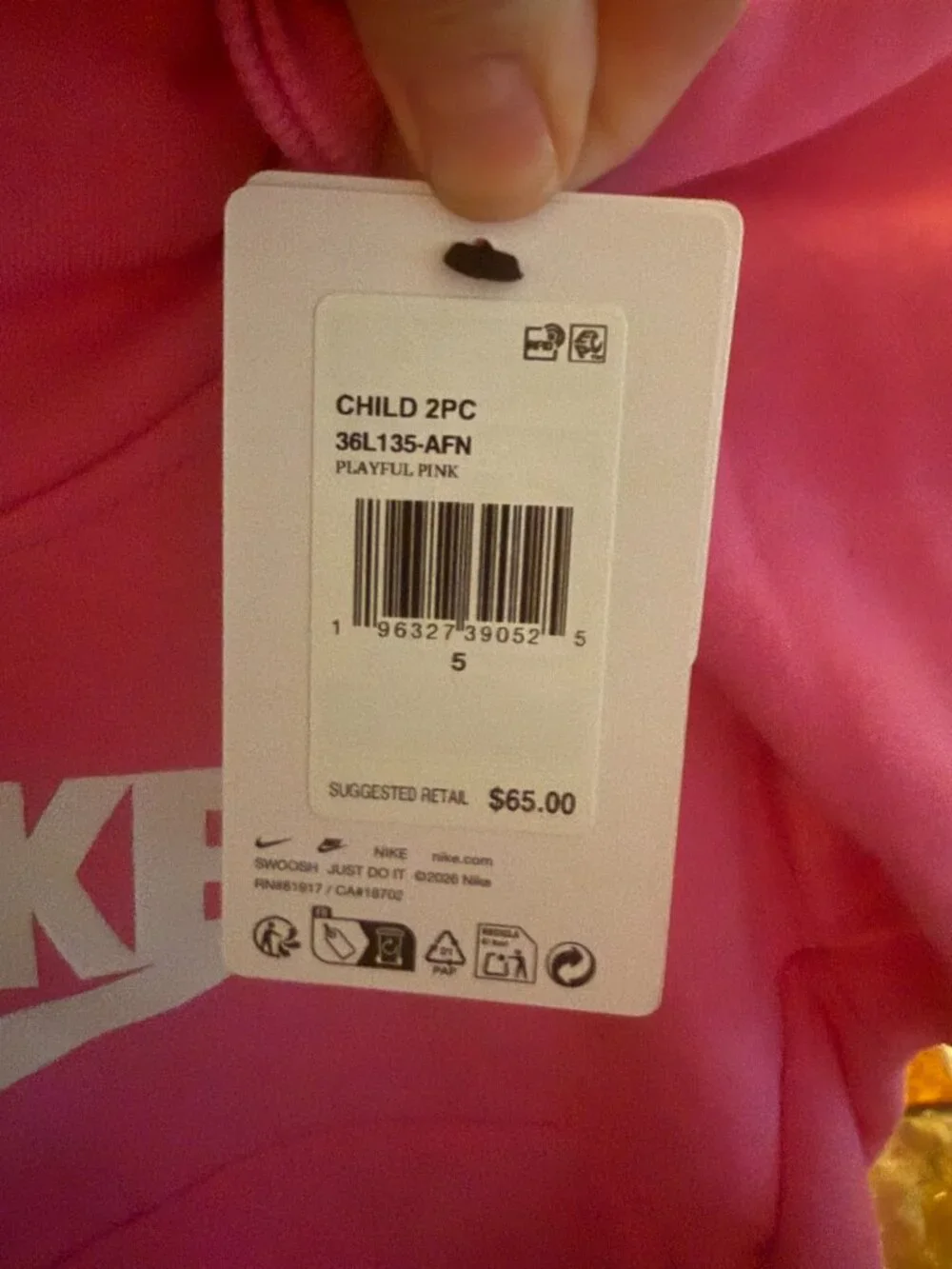 Nike Girl's 2-piece Fleece Pullover Hoodie Sweatshirt Joggers Set Pink 4 5 NWT